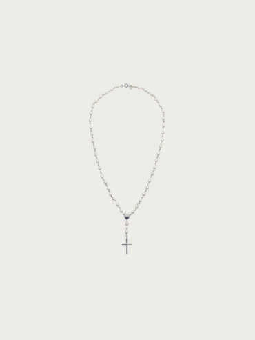 Pearl Link Cross Necklace