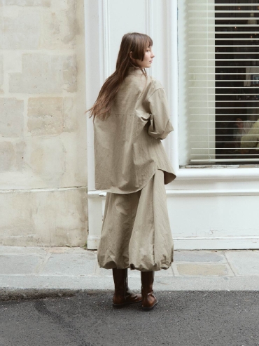 Light Khaki Green Oversize Shirt