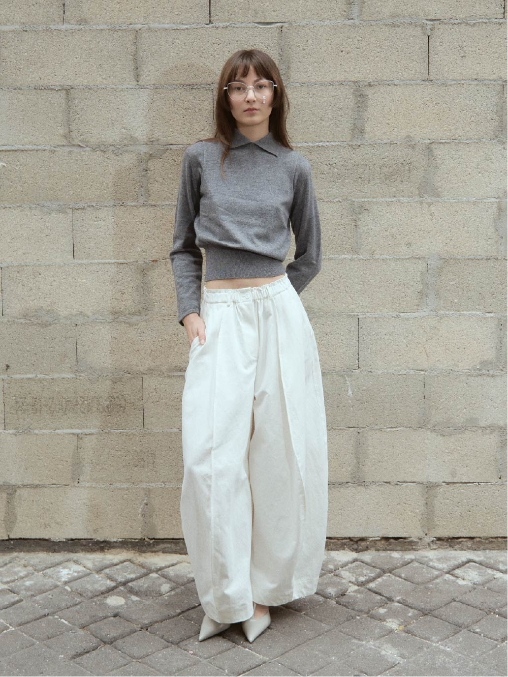 Grey Two-piece Layered Sweater