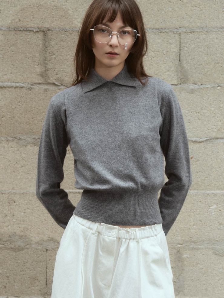 Grey Two-piece Layered Sweater