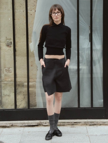 Black Two-piece Layered Sweater