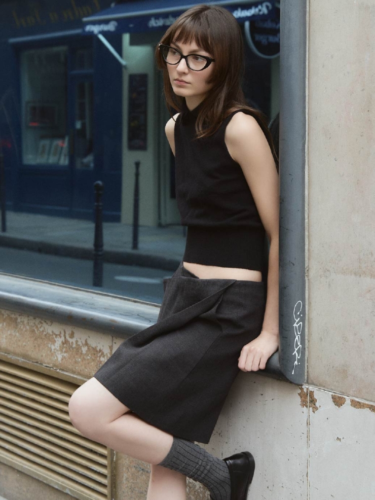 Black Two-piece Layered Sweater