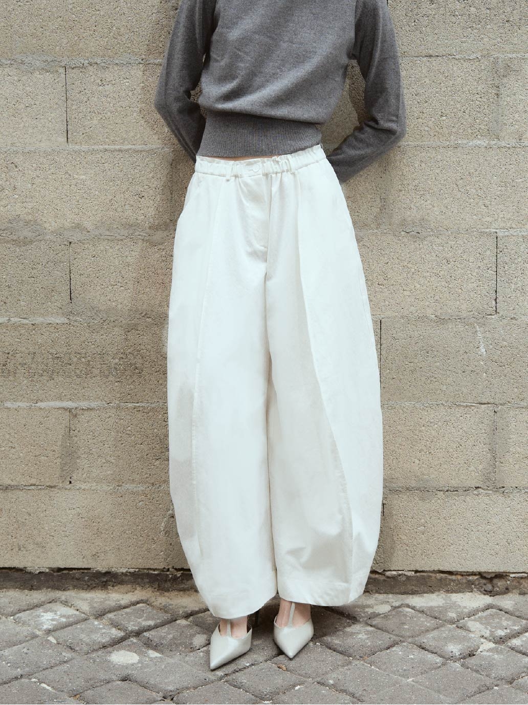 White Ballon Pants