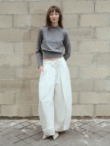 White Ballon Pants
