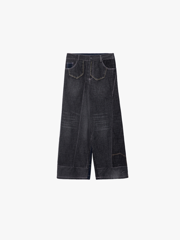 YUEQIQI Upcycled Wide Jean