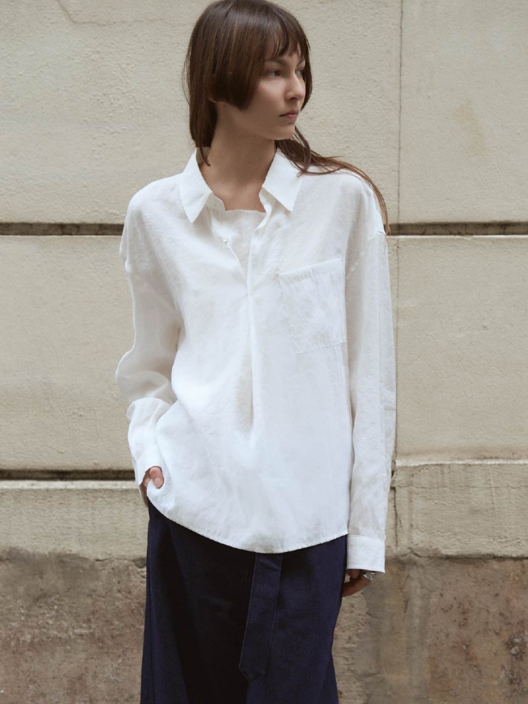 White Pull-over Shirt