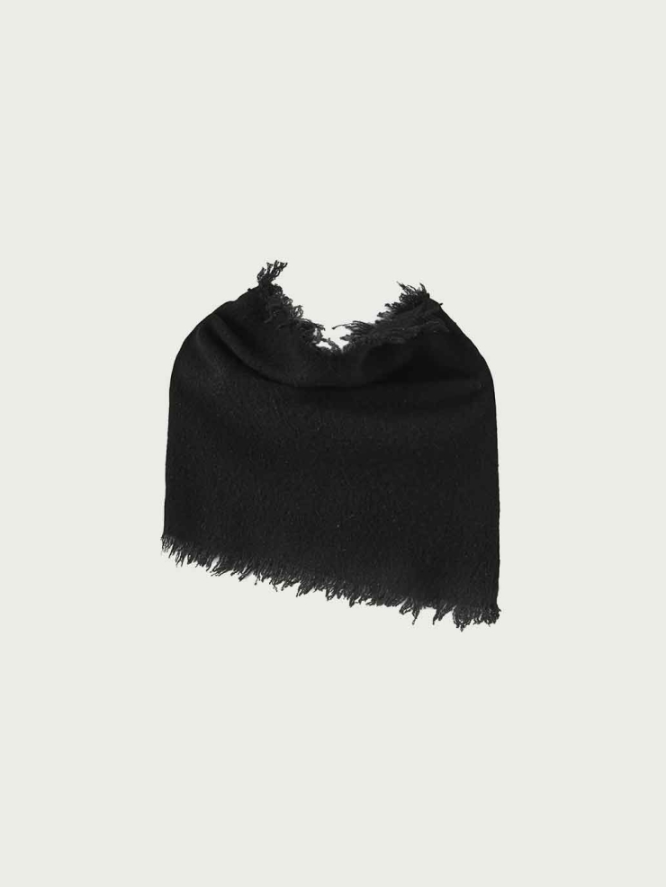 Black Yak Wool Shawl Scarf