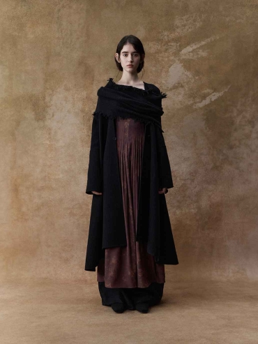 Black Yak Wool Shawl Scarf