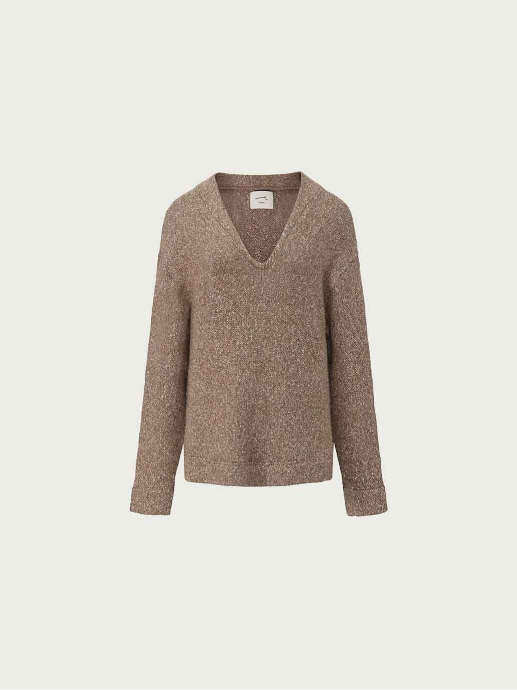 Khaki Relaxed Wool Sweater