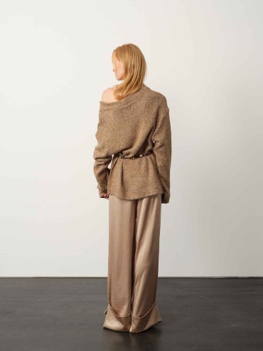 Khaki Relaxed Wool Sweater