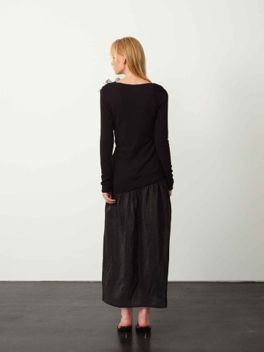 Black Twisted Sheer Maxi Dress