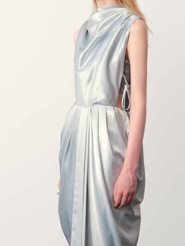 Misty Blue Acetate Sequin Dress