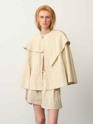 Apricot Textured Reversible Cape