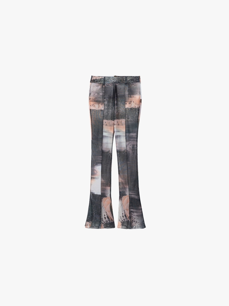 YUEQIQI "Terrarium" Tulle Flaires Trousers