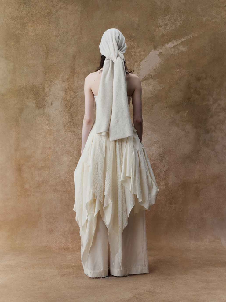 White Lace Strapless Dress