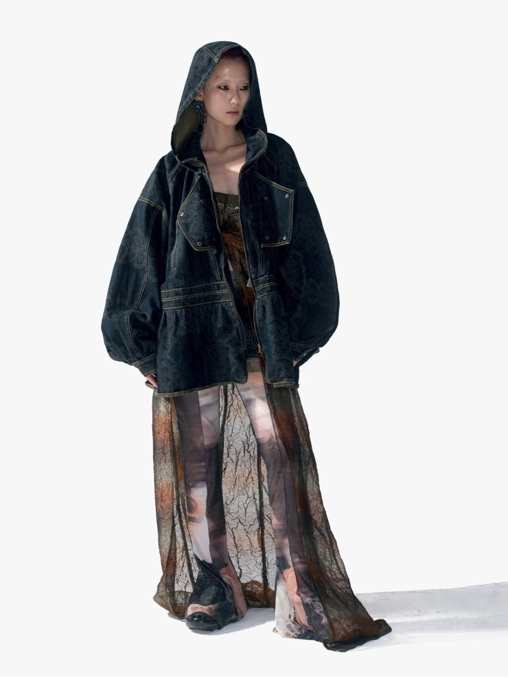 YUEQIQI "Terrarium" Tulle Flaires Trousers