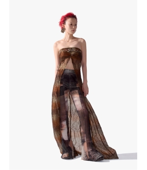 YUEQIQI "Terrarium" Tulle Flaires Trousers