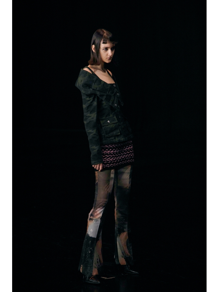 YUEQIQI "Terrarium" Tulle Flaires Trousers