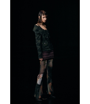 YUEQIQI "Terrarium" Tulle Flaires Trousers