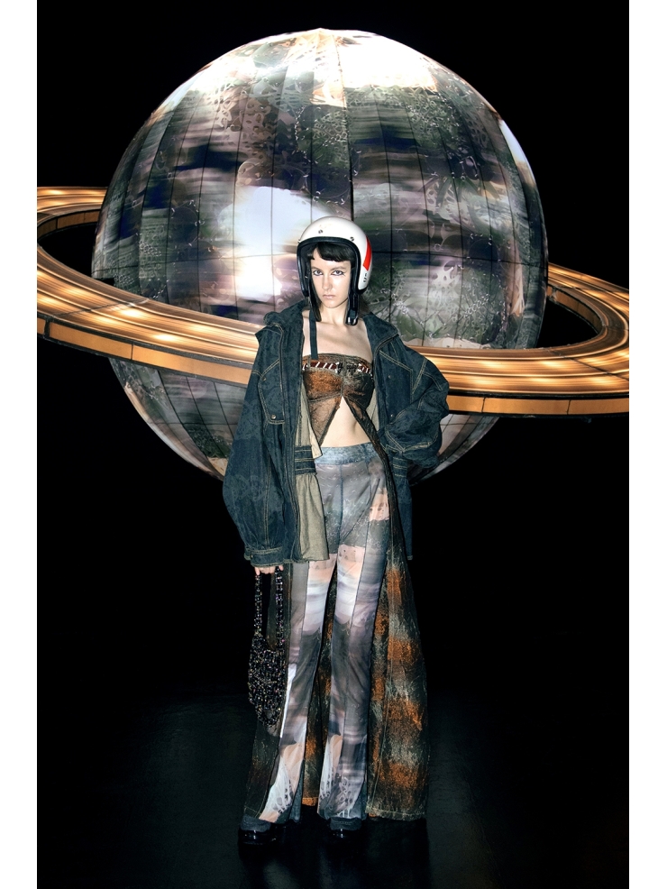 YUEQIQI "Terrarium" Tulle Flaires Trousers