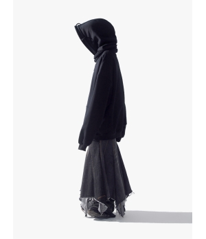 YUEQIQI Space Collar Hoodie With Beaded Plant