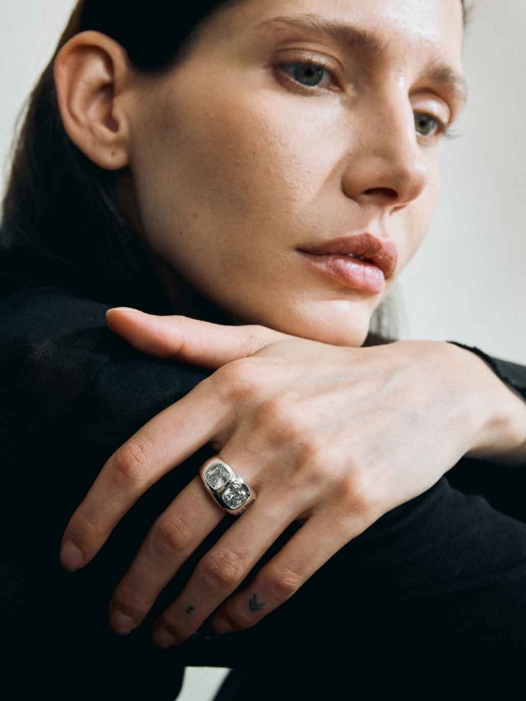 Triple Gemstone Ring