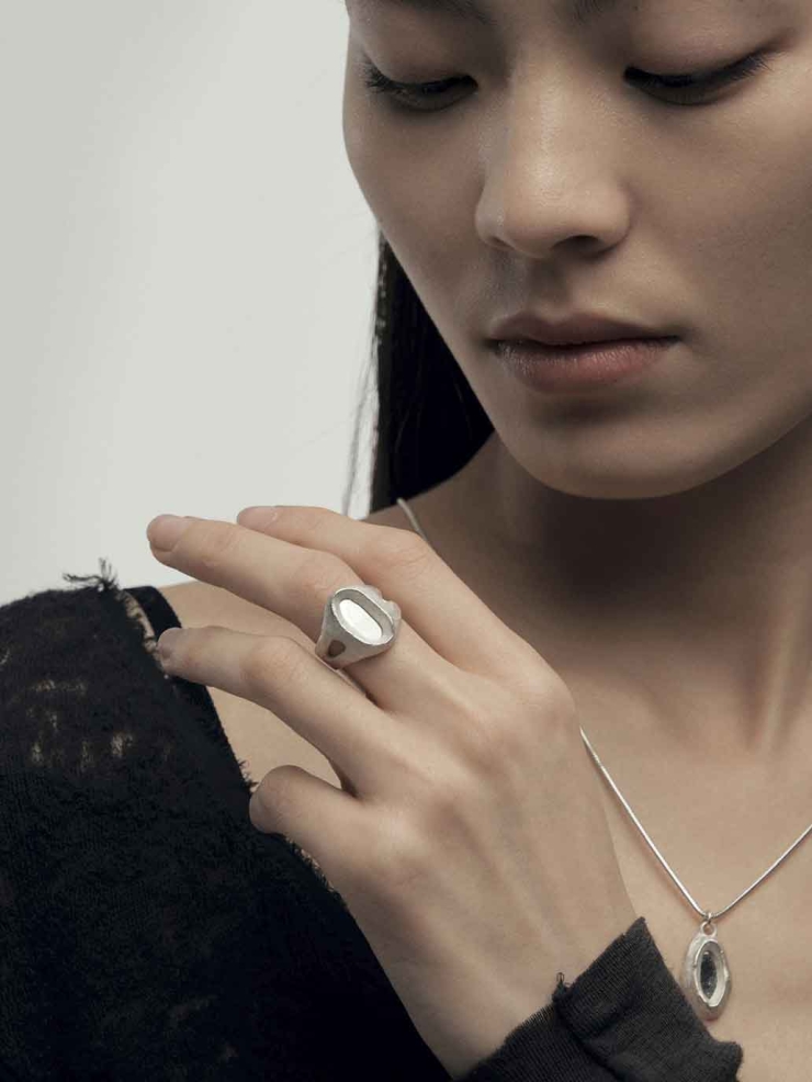 Silver Mirror Wide Ring