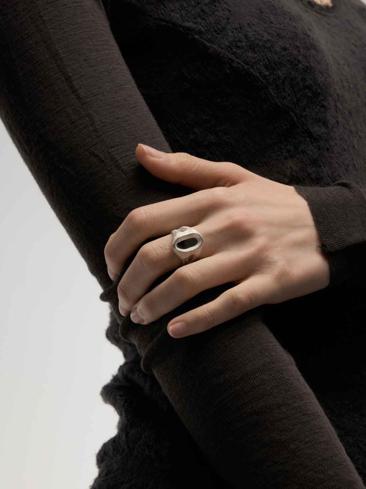 Silver Mirror Wide Ring