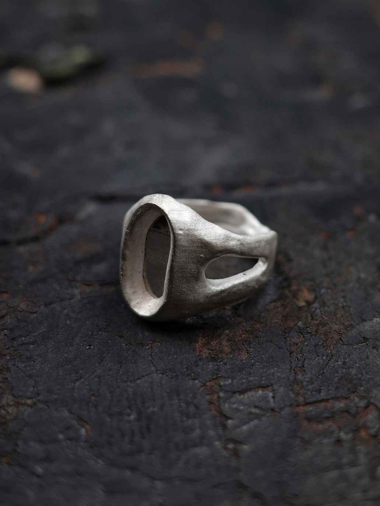 Silver Mirror Wide Ring