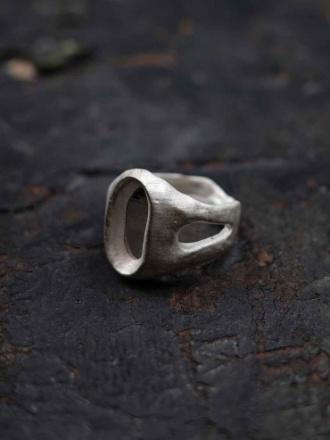 Silver Mirror Wide Ring