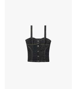 YUEQIQI Denim "LOVE" Tank Top