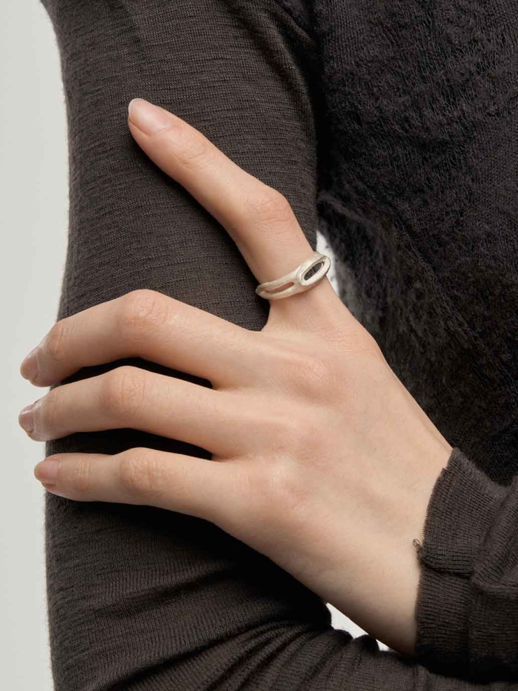 Silver Mirror Slim Ring