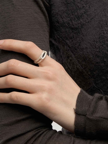 Silver Mirror Slim Ring