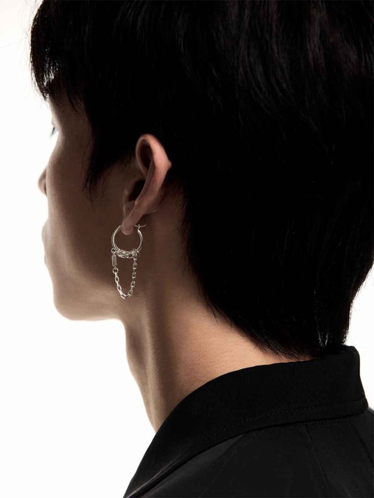 Curved Edge Earring-Single
