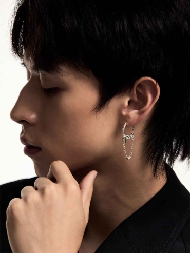 Curved Edge Earring-Single