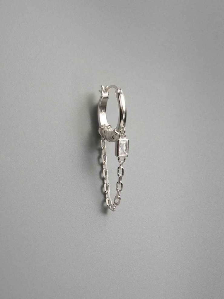 Curved Edge Earring-Single