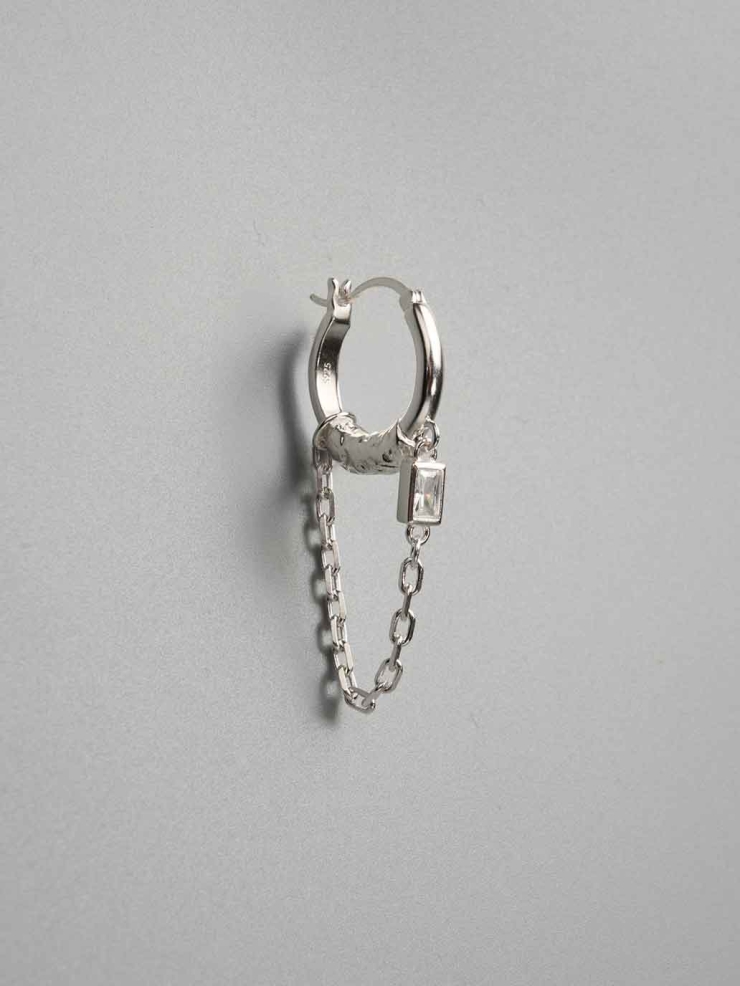 Curved Edge Earring-Single