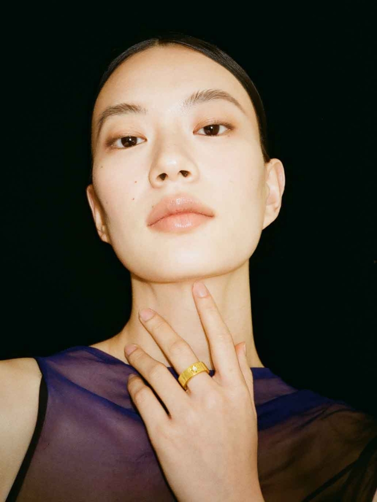 Gold Classic Satin Wide Ring