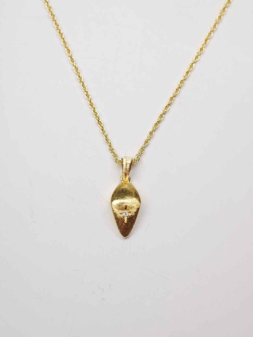 Gold Small Serpent Head Pendant