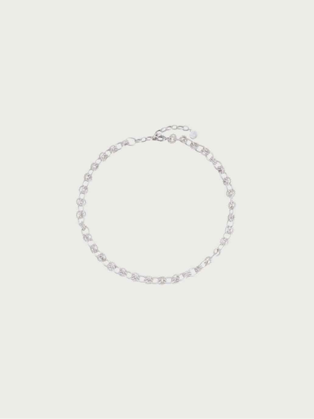 Faceted White Braided Choker