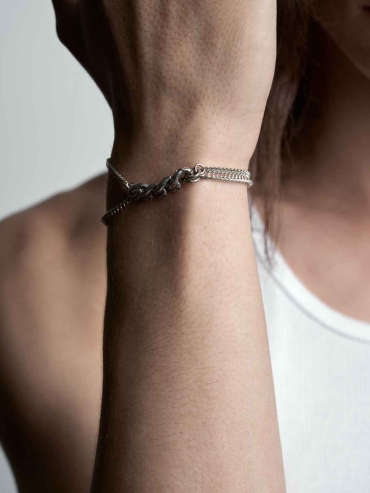 Textured Link Chain Bracelet