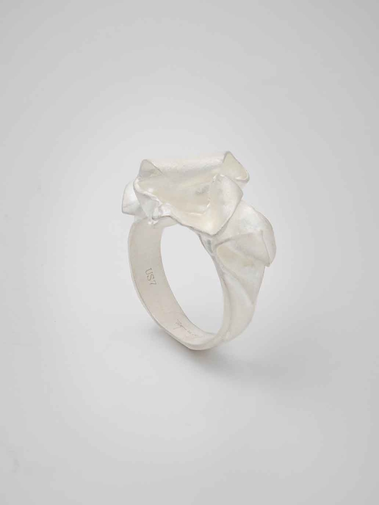 Satin 3D Flower Ring