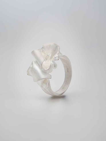 Satin 3D Flower Ring