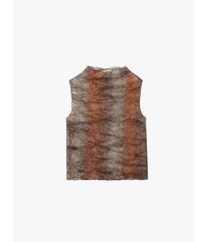 YUEQIQI Copper Tulle Tank Top