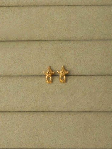 Gold Pavilion Stud Earrings