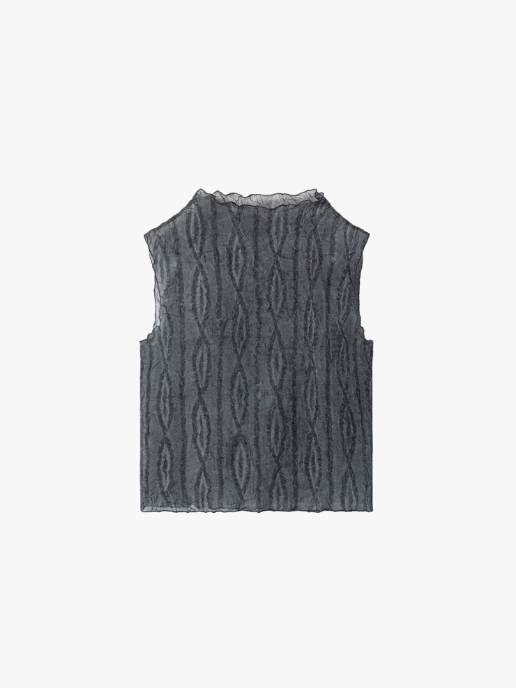 YUEQIQI Ash Tulle Tank Top