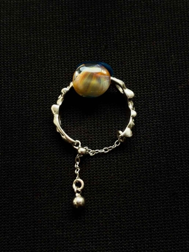 Double-Sided Reversible Flowing Dewdrop Chain Ring