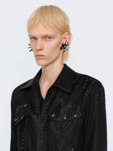 Black Allium Cepa Earrings