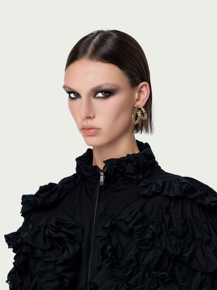 Gold Aridity Hoop Locker Earrings