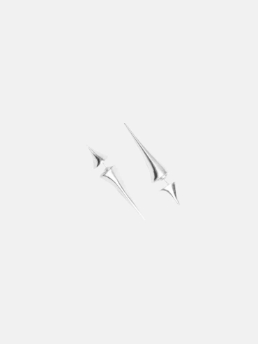 Silver Spika Max Earrings